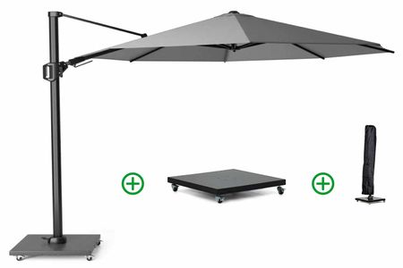 Platinum Challenger zweefparasol 3.5m T2 premium (incl. voet en hoes) manhattan