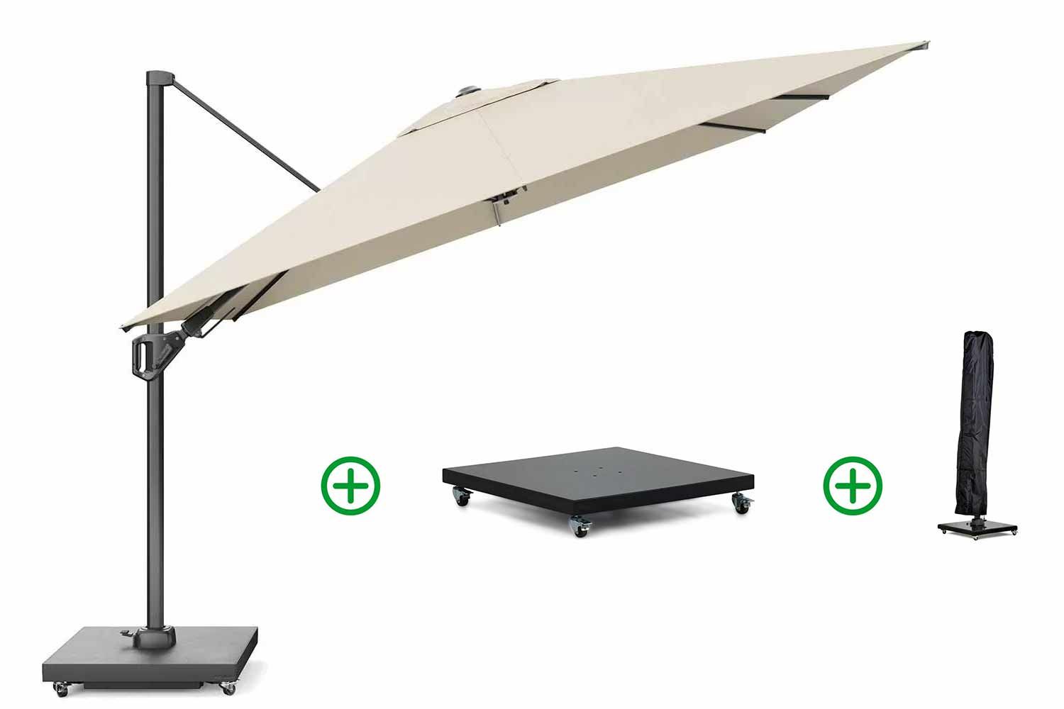 Platinum Challenger zweefparasol 3x3m T2 premium  (incl. voet en hoes)