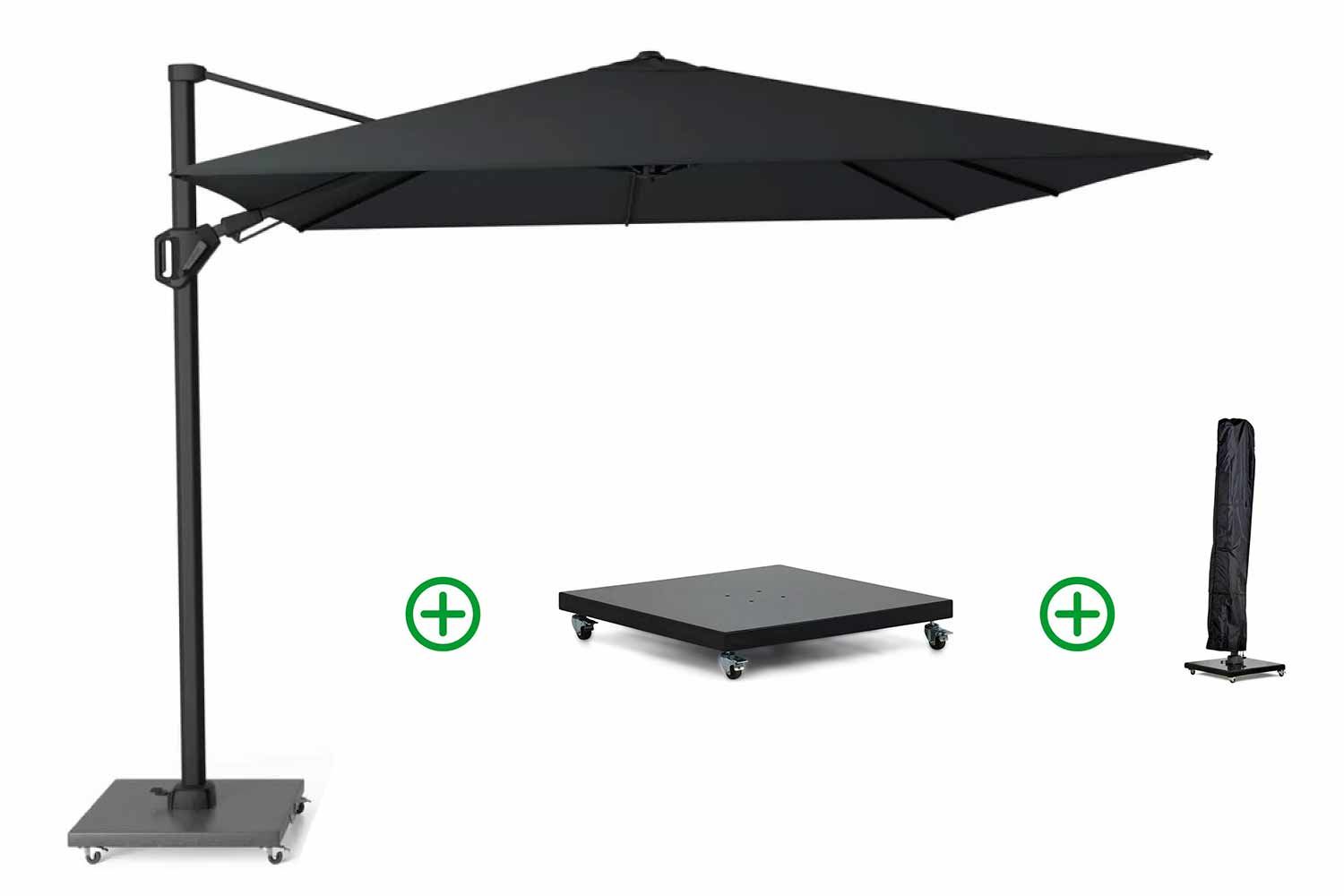 Platinum Challenger zweefparasol 3x3m T2 premium (incl. voet en hoes)