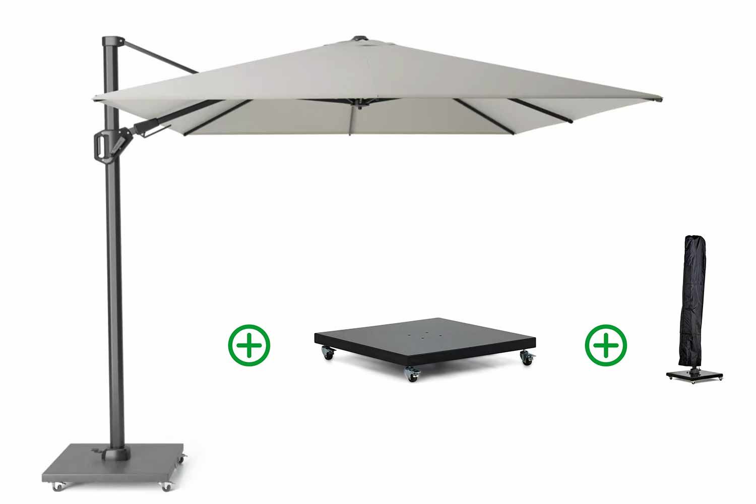 Platinum Challenger zweefparasol 3.5x2.6m T2 premium (incl. voet en hoes) thumbnail