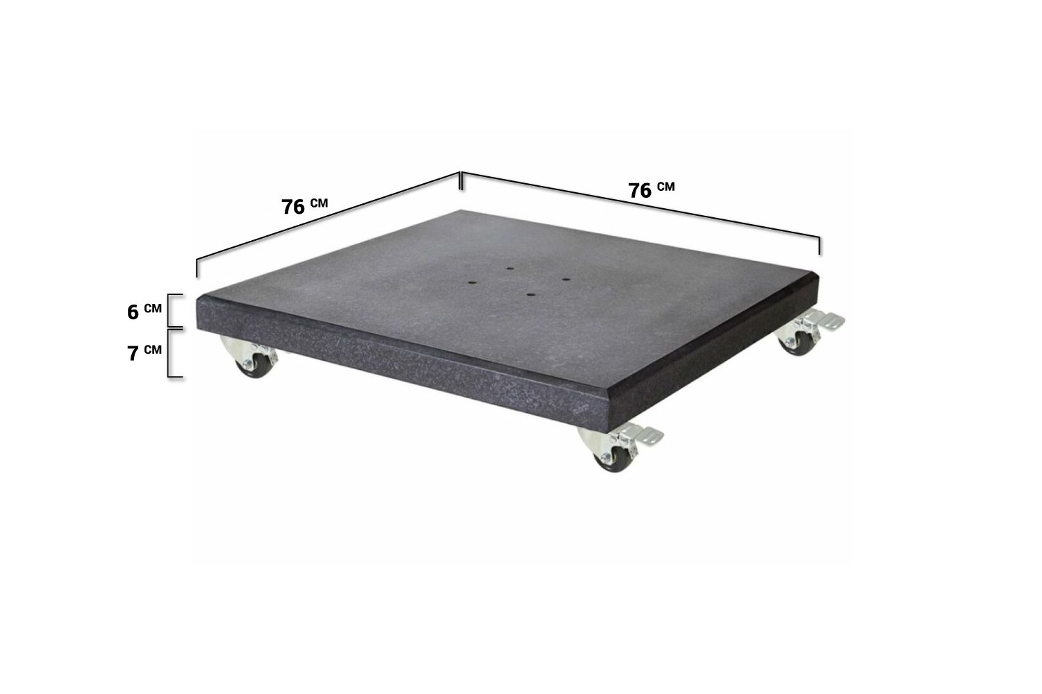 Platinum Modena parasolvoet 120 kg (met wielen) thumbnail