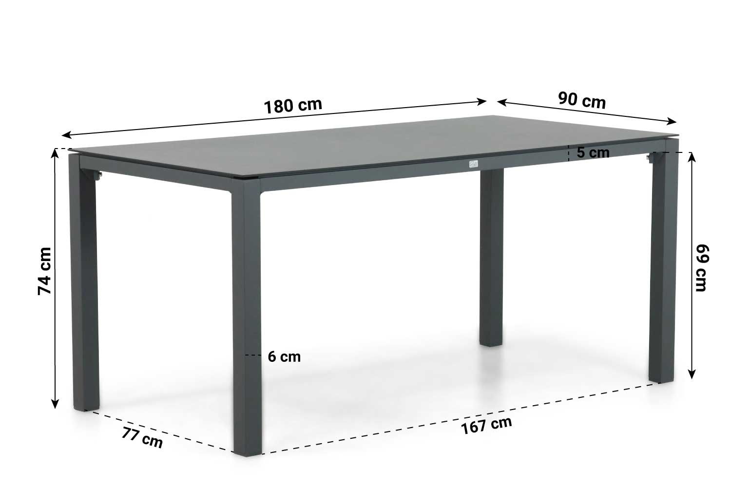 Lifestyle Salina/Mateo 180 cm dining tuinset 5-delig