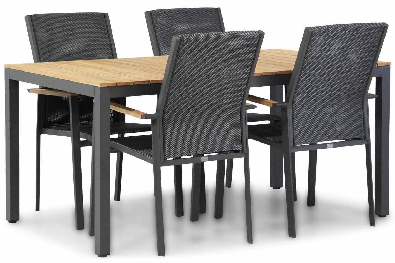 Presto Ricadi teak/Mazzarino 160 cm dining tuinset 5-delig thumbnail