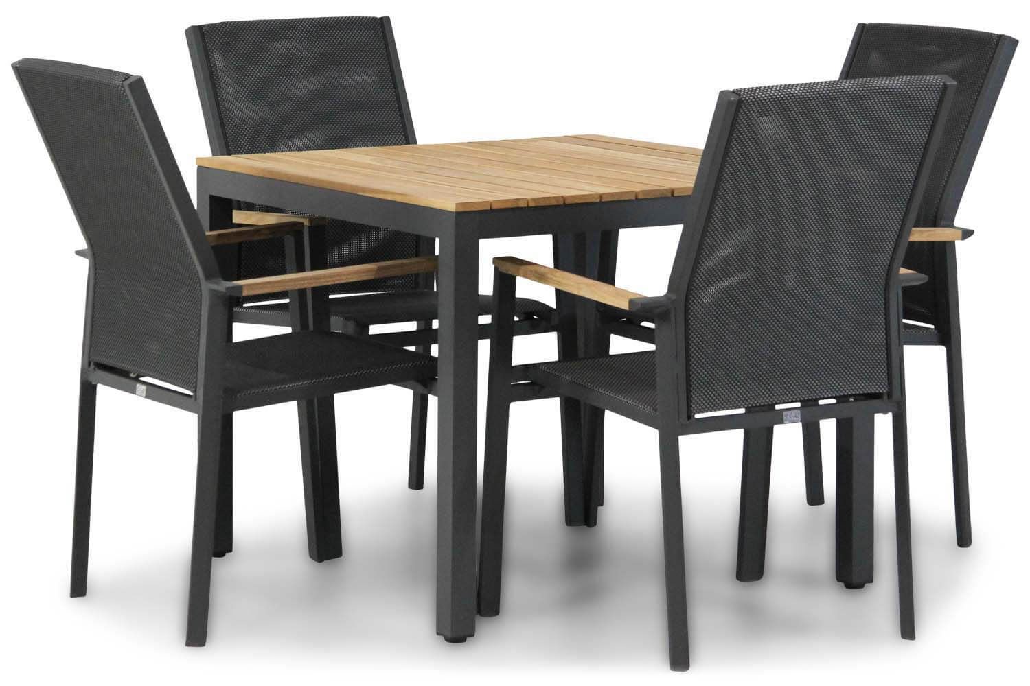 Presto Ricadi teak/Mazzarino 90 cm dining tuinset 5-delig thumbnail