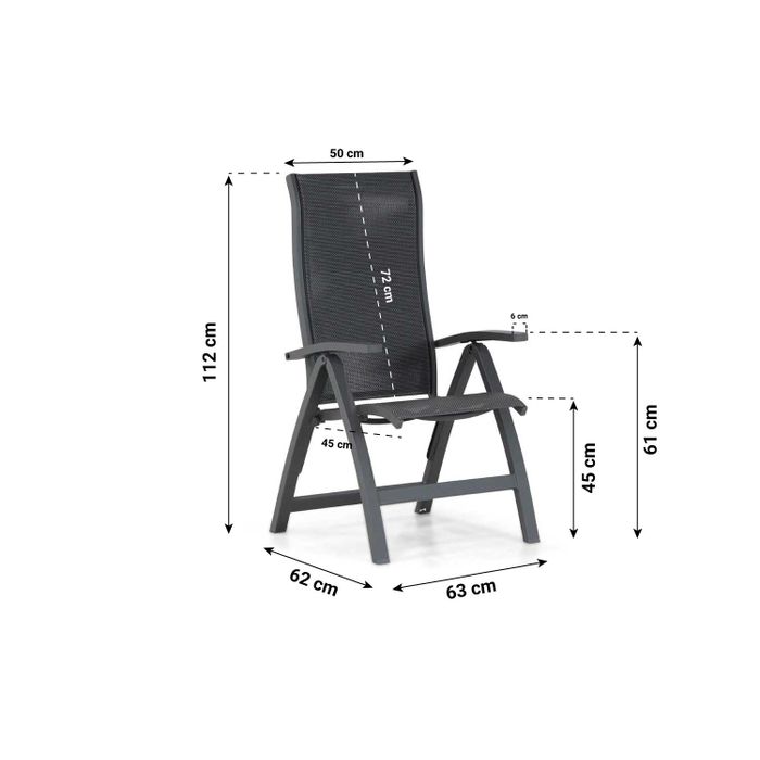 Presto Tarenta/Valley 240 cm dining tuinset 7-delig