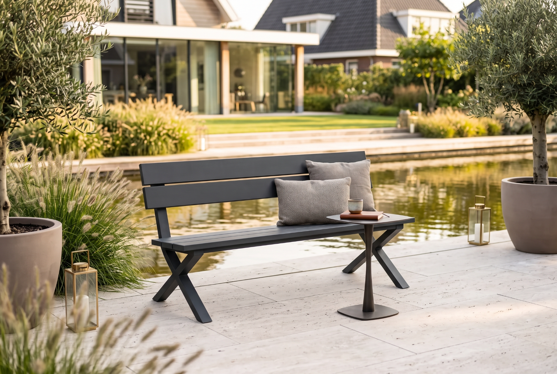 Presto Crosano tuinbank aluminium 160 cm