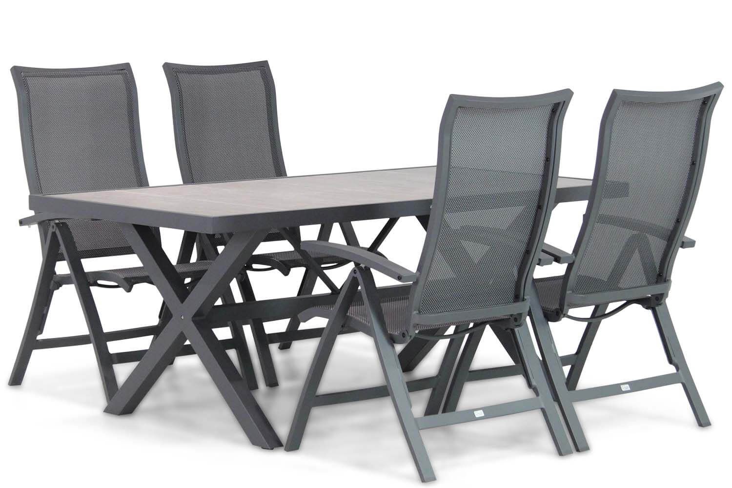 Presto Lucardo/Crossley 185 cm dining tuinset 5-delig thumbnail