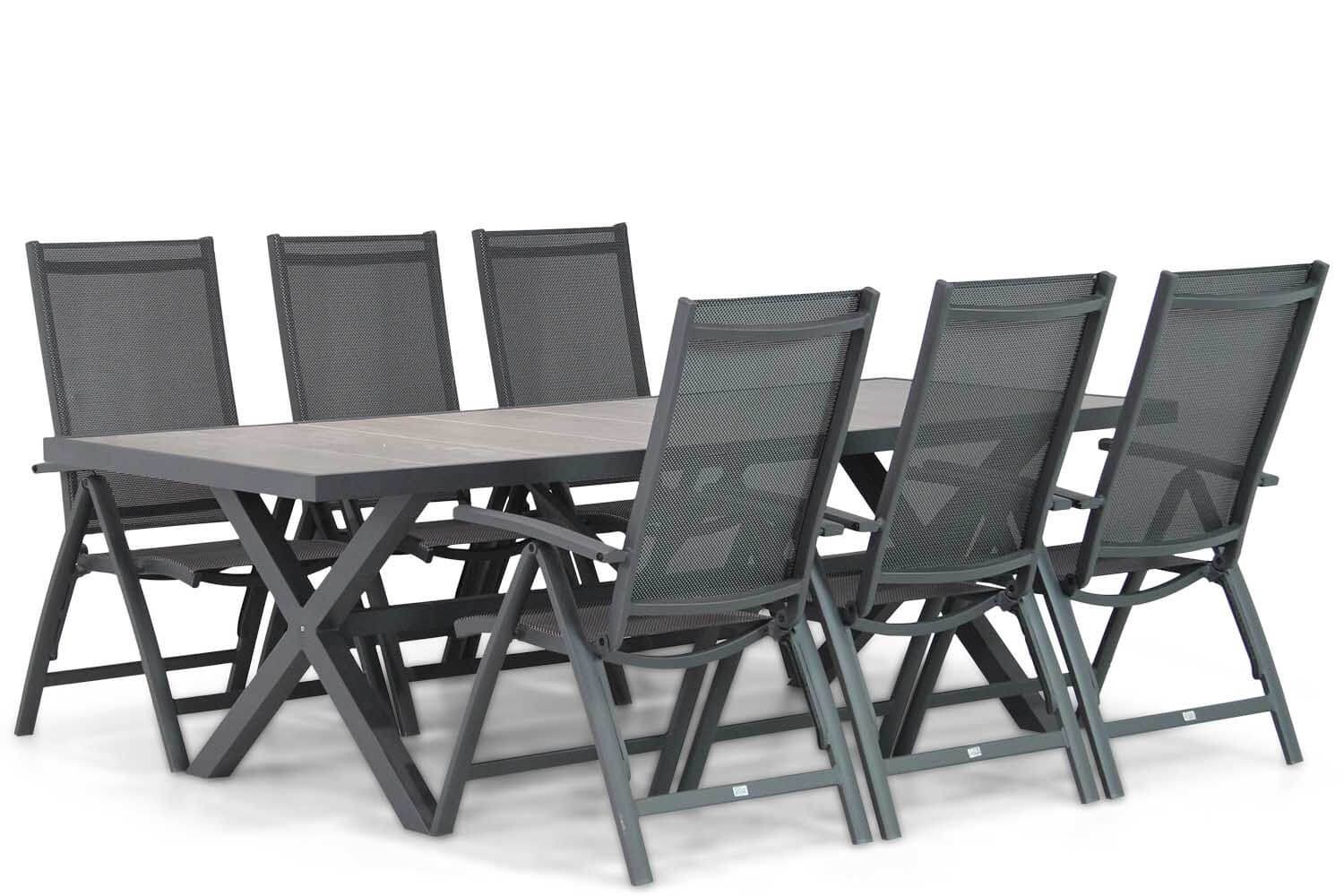 Presto Vasto/Crossley 245 cm dining tuinset 7-delig thumbnail