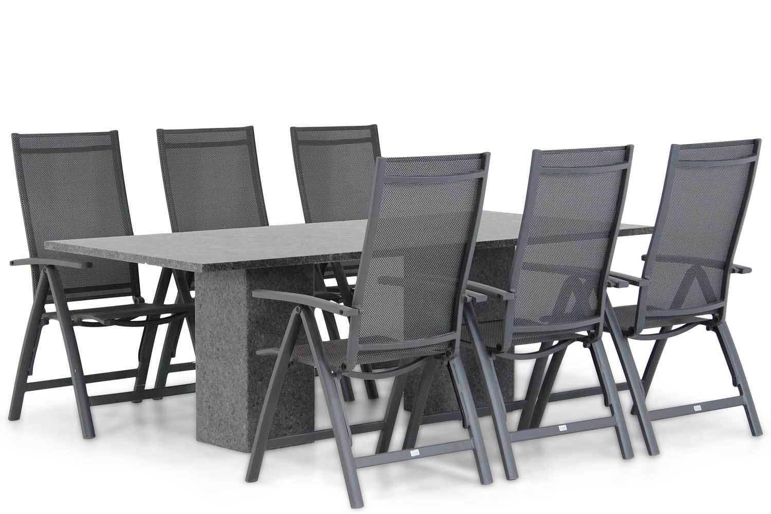 Presto Vasto/Graniet 220 cm dining tuinset 7-delig thumbnail