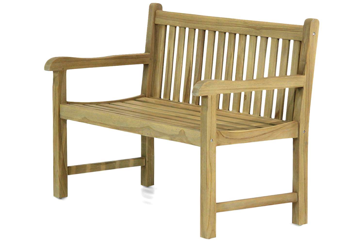 Garden Collections Preston tuinbank teak 120 cm incl. kussen antraciet