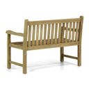 Garden Collections Preston tuinbank teak 120 cm incl. kussen orange thumbnail