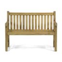 Garden Collections Preston tuinbank teak 120 cm incl. kussen orange thumbnail