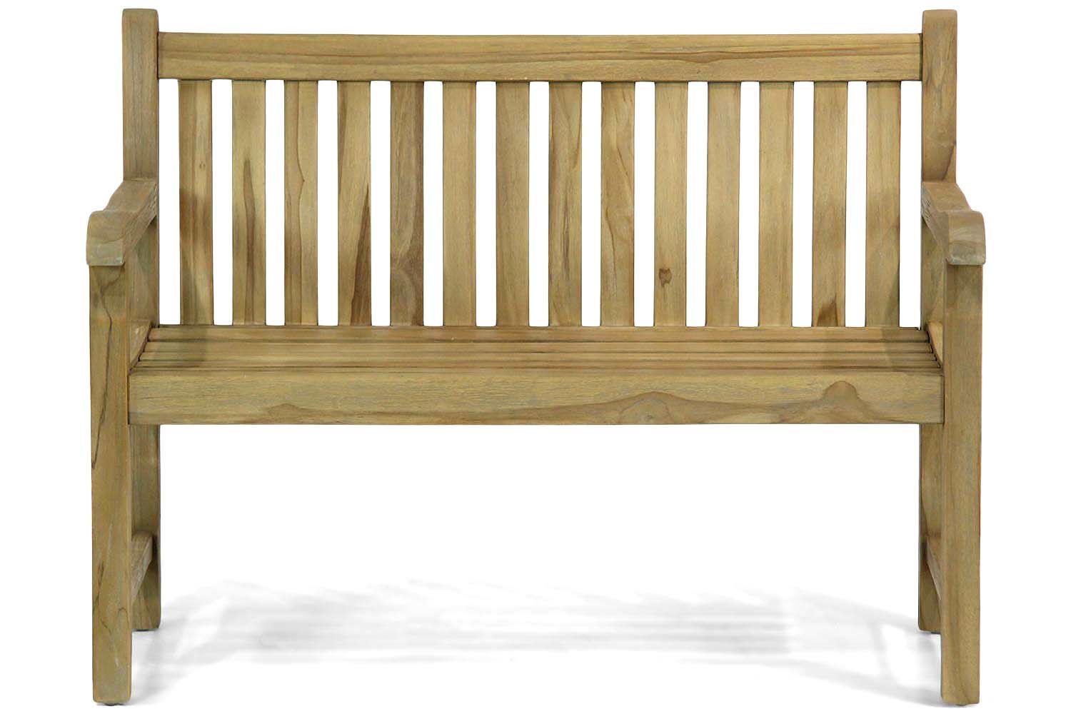 Garden Collections Preston tuinbank teak 120 cm incl. kussen antraciet