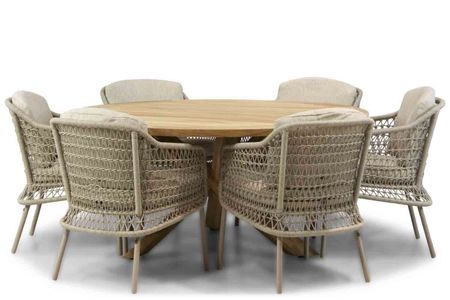 4 Seasons Puccini/Sand City 160 cm dining tuinset 7-delig