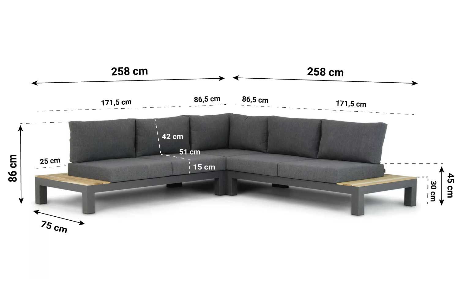Lifestyle Ravalla hoek loungeset 4-delig