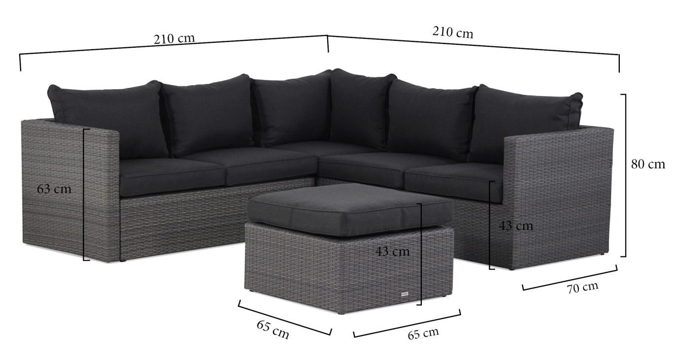 Garden Collections Wicker loungeset Rockland
