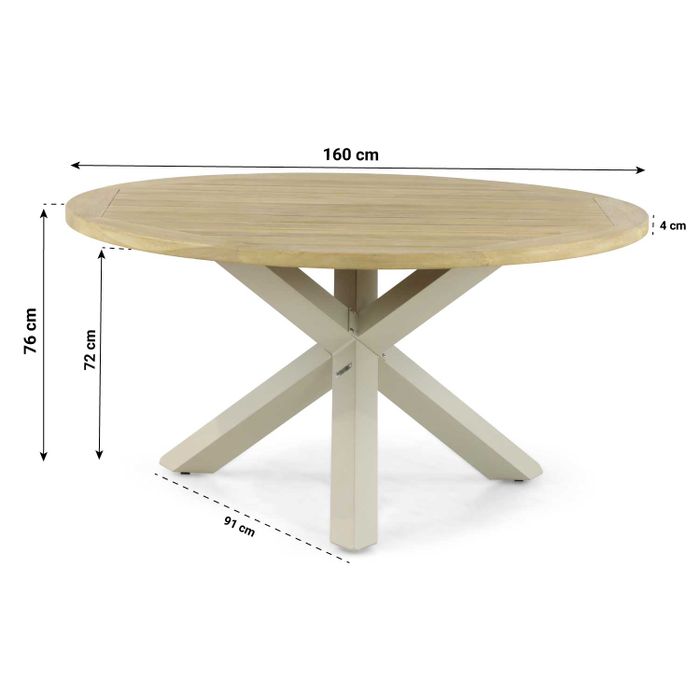 Lifestyle Rockville dining tuintafel 160 cm