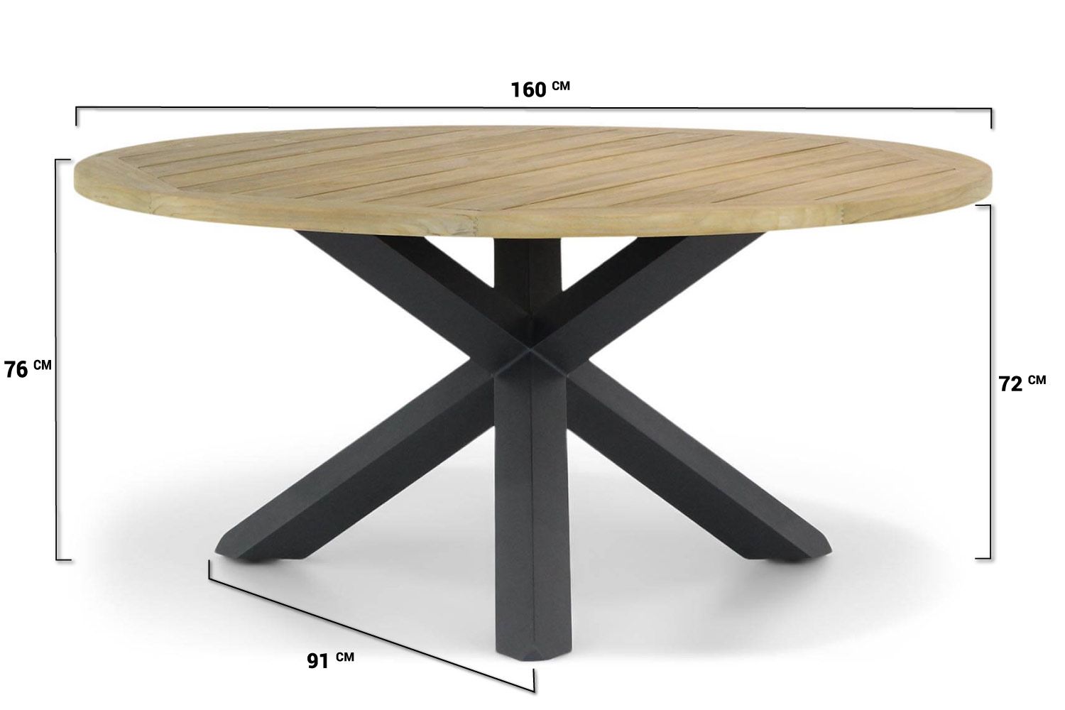 Garden Collections Oxbow/Rockville 160 cm dining tuinset 7-delig thumbnail