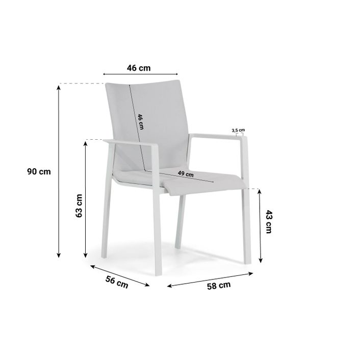 Lifestyle Rome/Ellisse 240 cm dining tuinset 7-delig