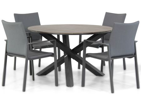 Lifestyle Rome/Ancona 125 cm dining tuinset 5-delig