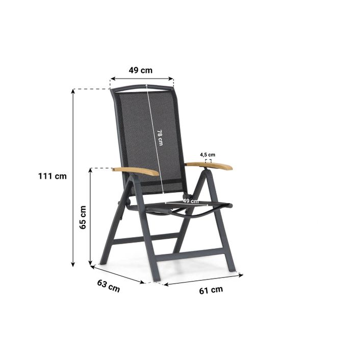Lifestyle Rosello/Fabriano 150 cm dining tuinset 7-delig