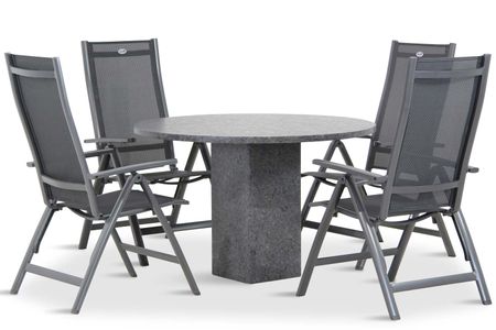 Hartman Royal Club/Graniet 120 cm dining tuinset 5-delig