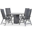 Hartman Royal Club/Graniet 120 cm dining tuinset 5-delig thumbnail
