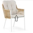 Cairo Twisted Wicker chair zitkussen wit thumbnail