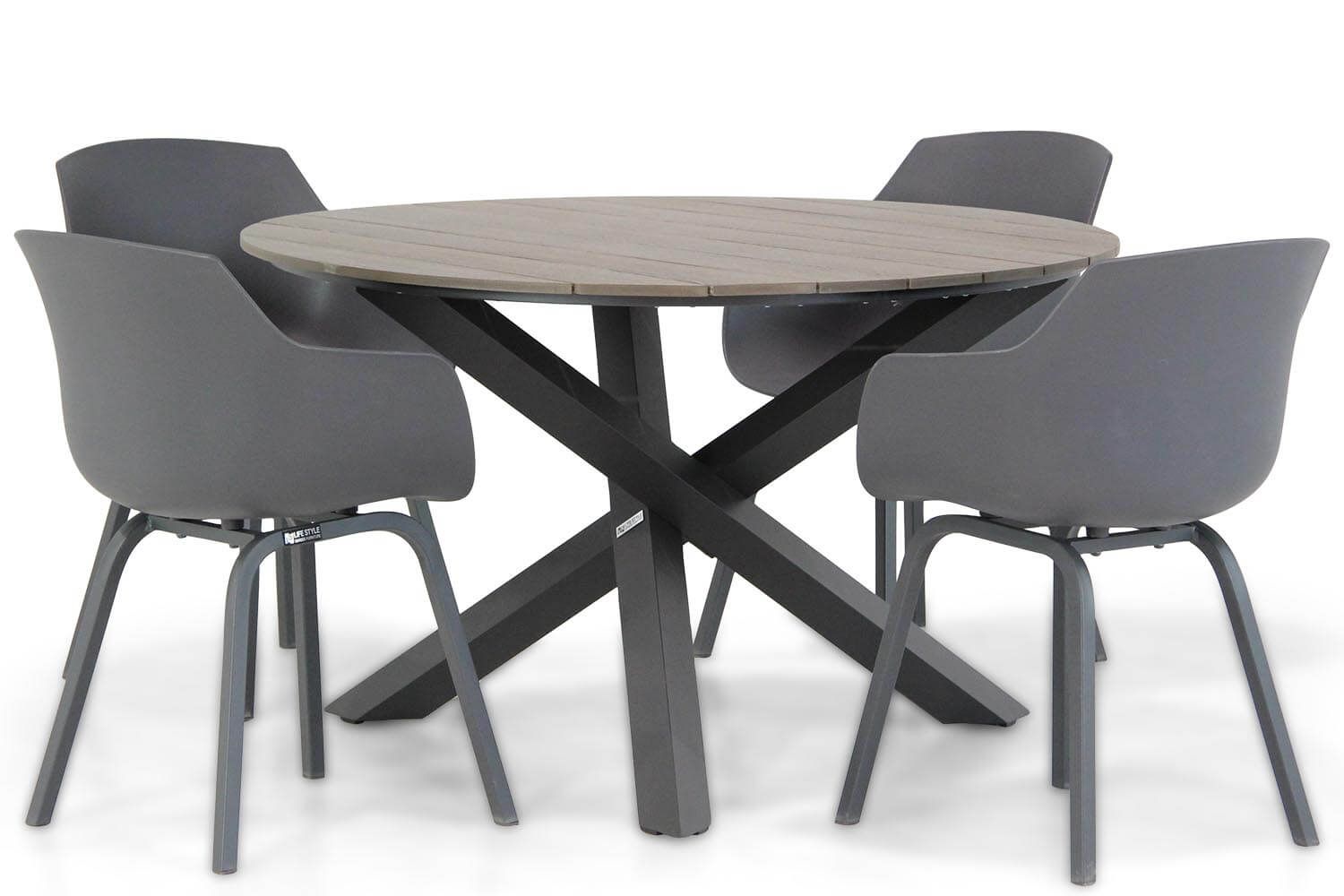 Lifestyle Salina/Ancona 125 cm dining tuinset 5-delig thumbnail