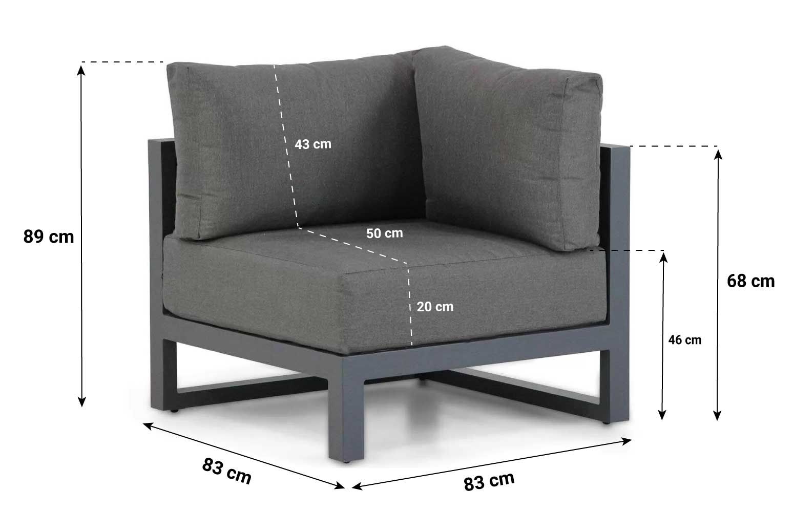 Santika Salviano/Riviera 75 cm hoek loungeset 7-delig