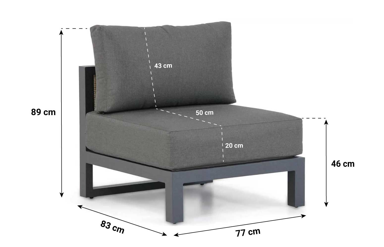 Santika Salviano/Riviera 75 cm hoek loungeset 7-delig