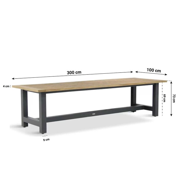 Lifestyle Western/San Francisco 300 cm dining tuinset 9-delig