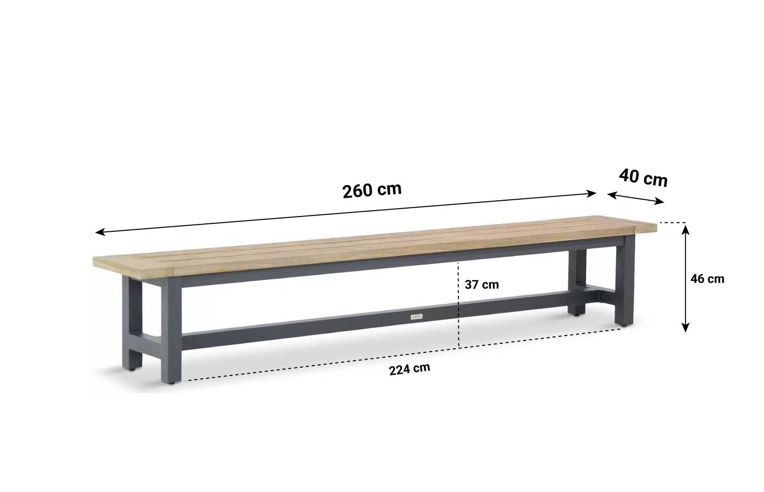 Lifestyle Dakota/San Francisco 260 cm dining tuinset 5-delig