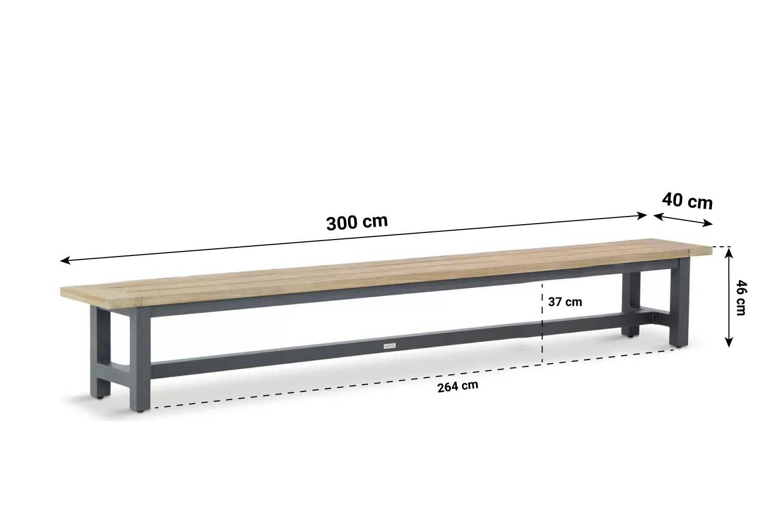 Santika Zaga/San Fransisco 300 cm dining tuinset 6-delig