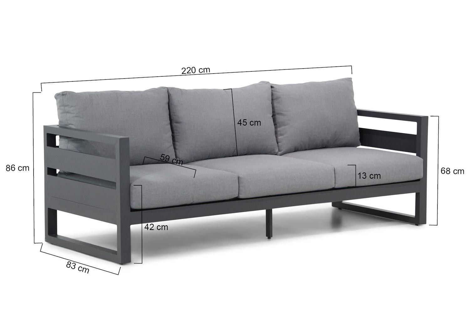 Lifestyle San Marino lounge tuinbank 3-zits