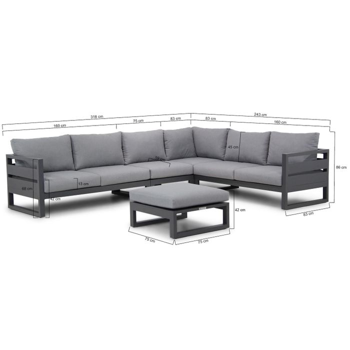 Lifestyle San Marino hoek loungeset 5-delig