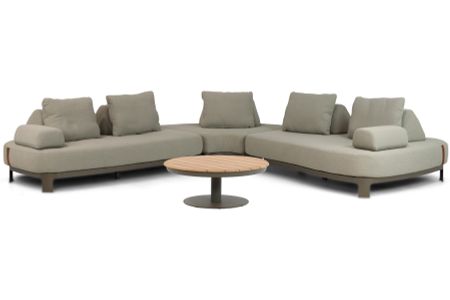 4 Seasons Outdoor Santorini/Salerno 80 cm hoek loungeset 4-delig