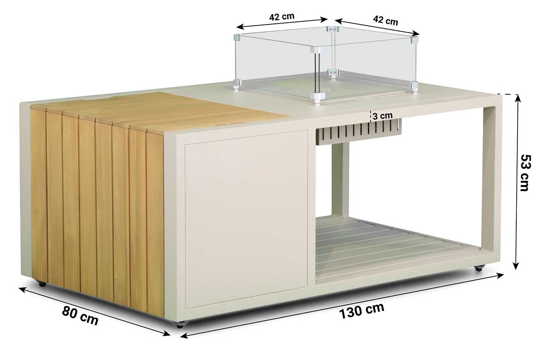 Santika Amida lounge vuurtafel 130 x 80 cm thumbnail