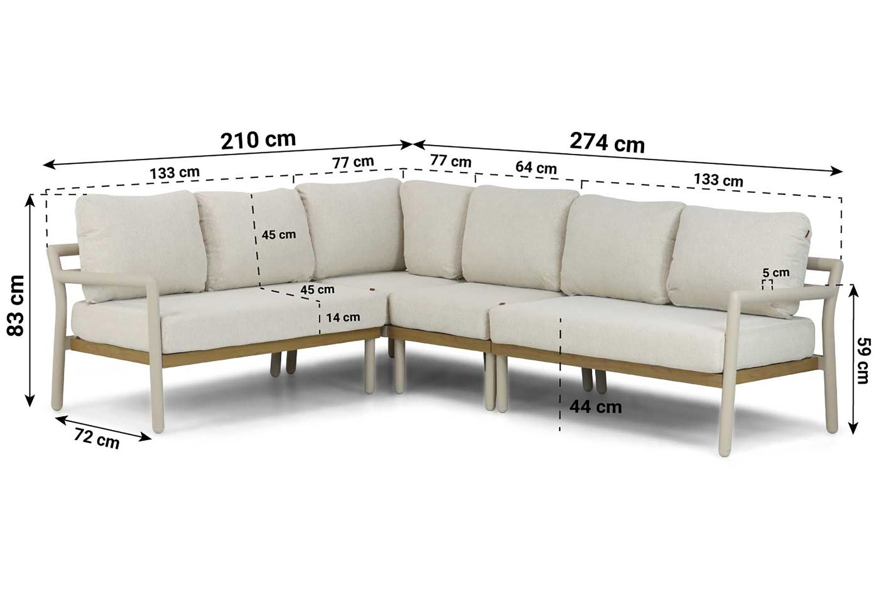 Santika Aulia hoek loungeset 6-delig thumbnail