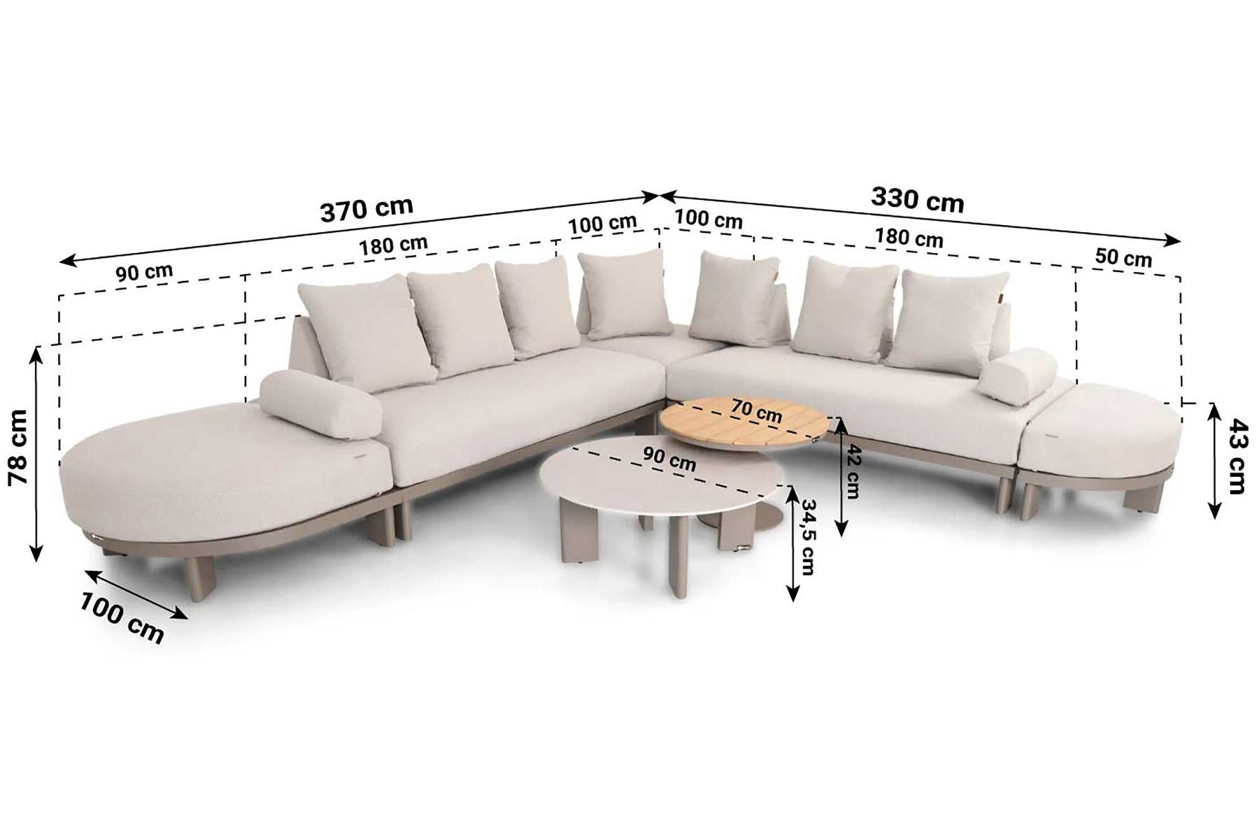 Santika Budi organisch loungeset 7-delig