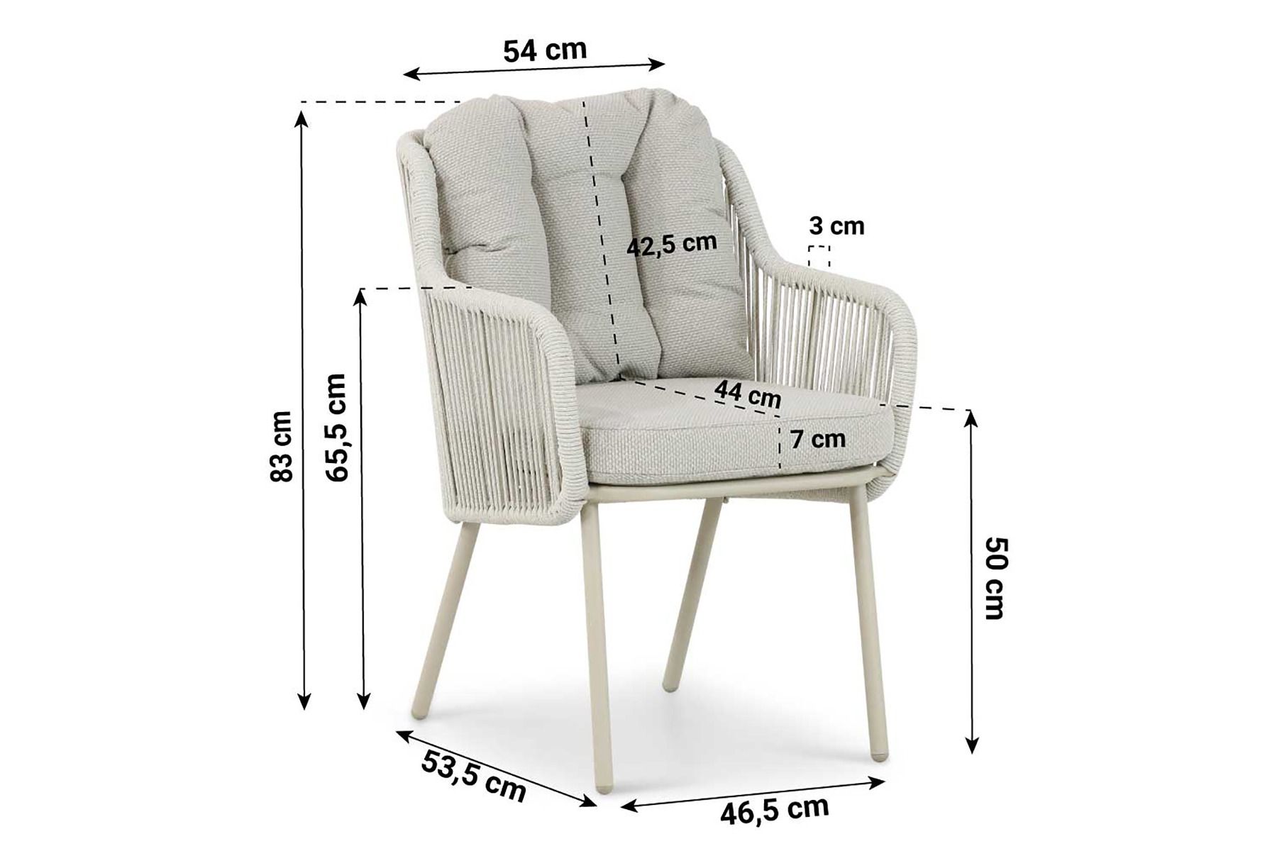 Santika Nanda/Weave 240 cm dining tuinset 7-delig