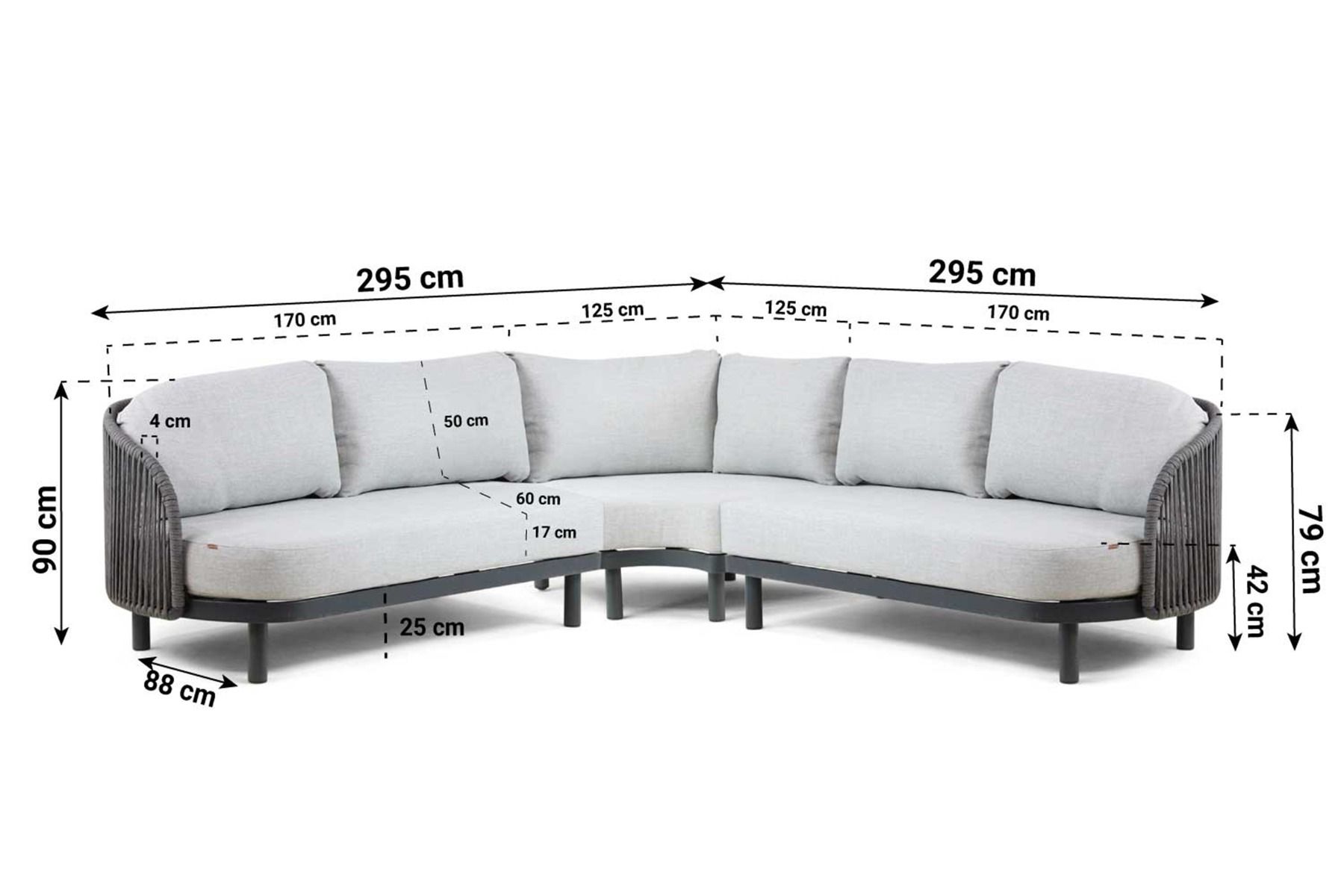 Santika Nanda hoek loungeset 4-delig