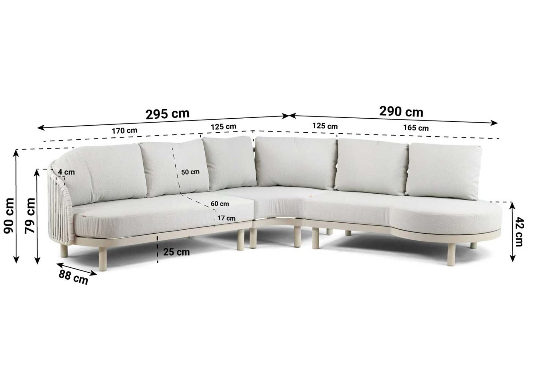 Santika Nanda hoek loungeset 3-delig thumbnail