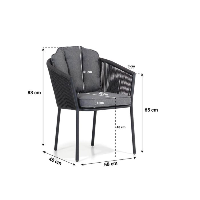 Santika Novita/Vienna 180 cm dining tuinset 5-delig