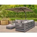 Santika Belize Deluxe parasol 300 cm x 300 cm antraciet frame/ mid grey (excl.voet) thumbnail