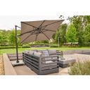 Santika Belize Deluxe parasol 300 cm x 300 cm antraciet frame/ mid grey (excl.voet) thumbnail