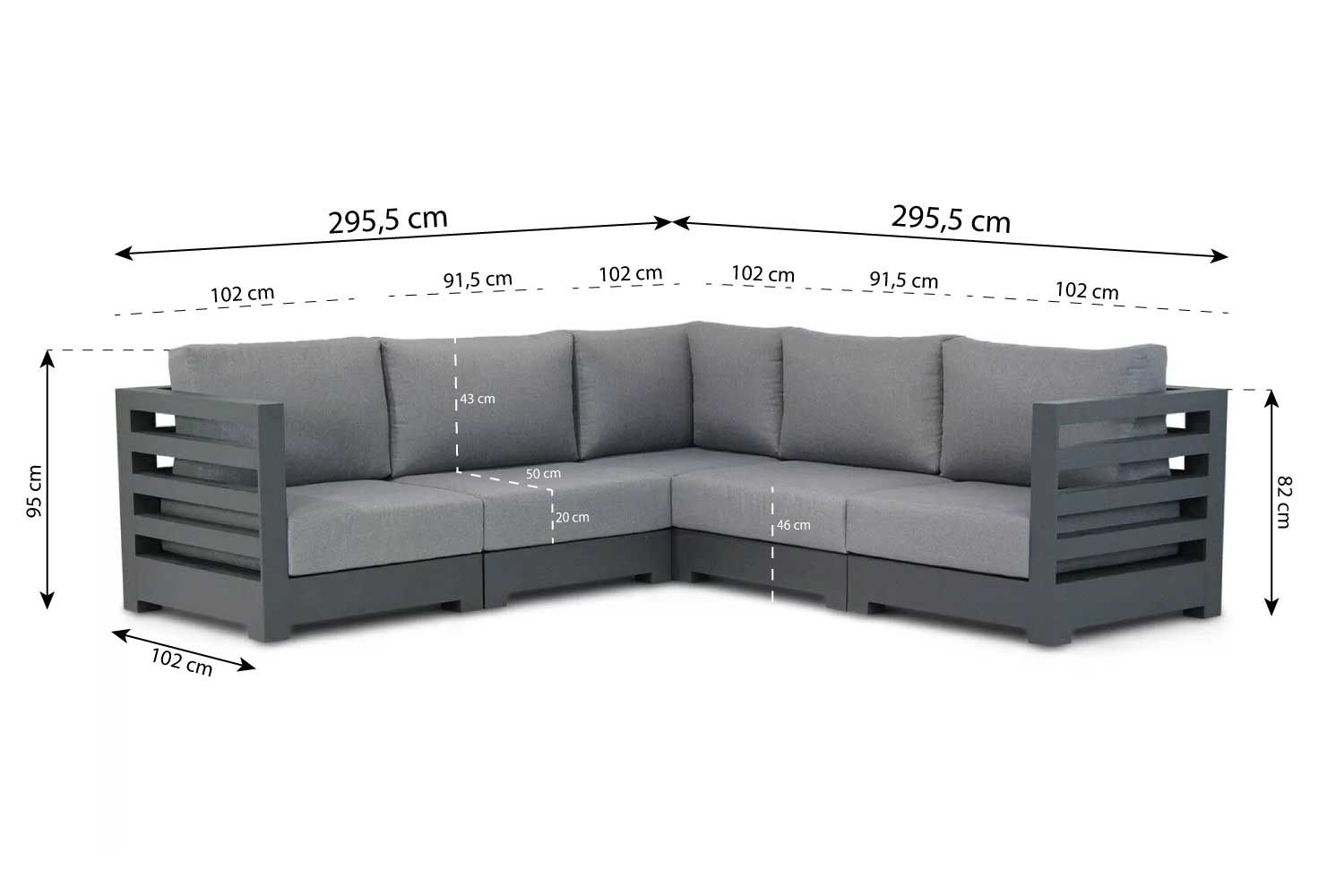 Santika Phantom hoek loungeset 5-delig