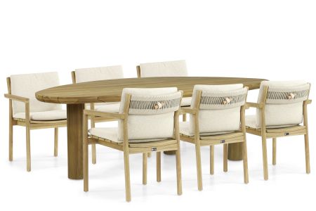 Santika Suka/Leafline 240 cm dining tuinset 7-delig