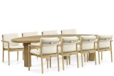 Santika Suka/Leafline 300 cm dining tuinset 9-delig
