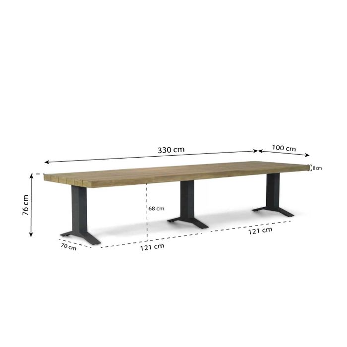 Garden Collections Oxbow/Superior 330 cm dining tuinset 6-delig